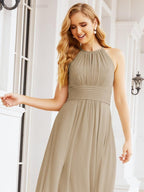 Keyhole Bridesmaid Dresses Sleeveless Formal Evening Party Prom Gowns 28043-numbersea