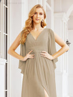 Numbersea Bridesmaid Dresses with Split for Wedding Party Flutter Sleeves 28045-numbersea