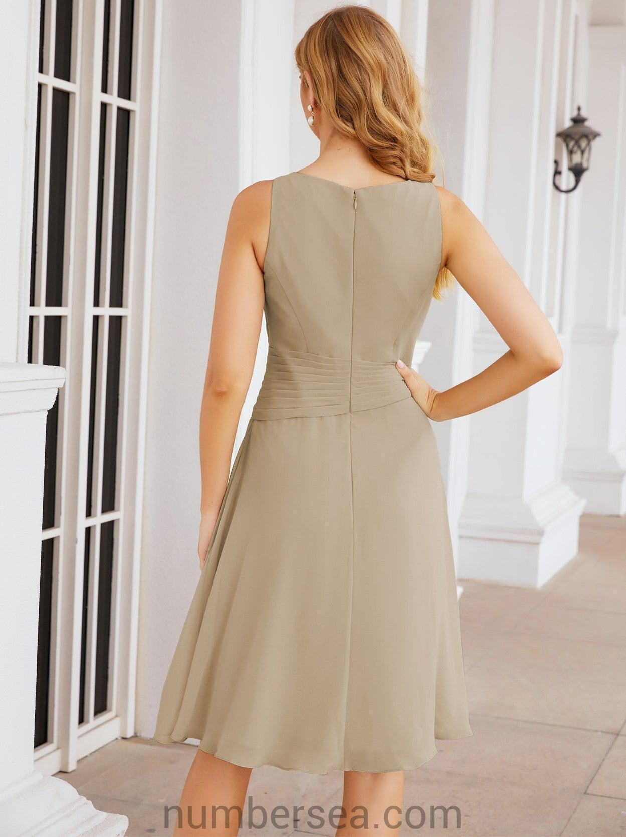 Numbersea Chiffon Mother Of The Bride Dresses Prom Dress For Wedding Guest Casual Pleated 28065