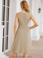 Numbersea Chiffon Mother Of The Bride Dresses Prom Dress For Wedding Guest Casual Pleated 28065
