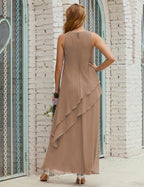 Chiffon Long Plus Size Mother Of Bride Dresses Formal Bridesmaid Prom Gown 28019