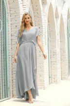 Numbersea Mother Of The Bride Dresses Plus Size V-Neck Floor Length Formal Prom Dress For Wedding