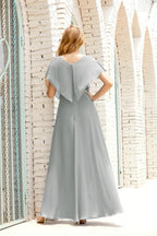 Numbersea Mother Of The Bride Dresses Plus Size V-Neck Floor Length Formal Prom Dress For Wedding