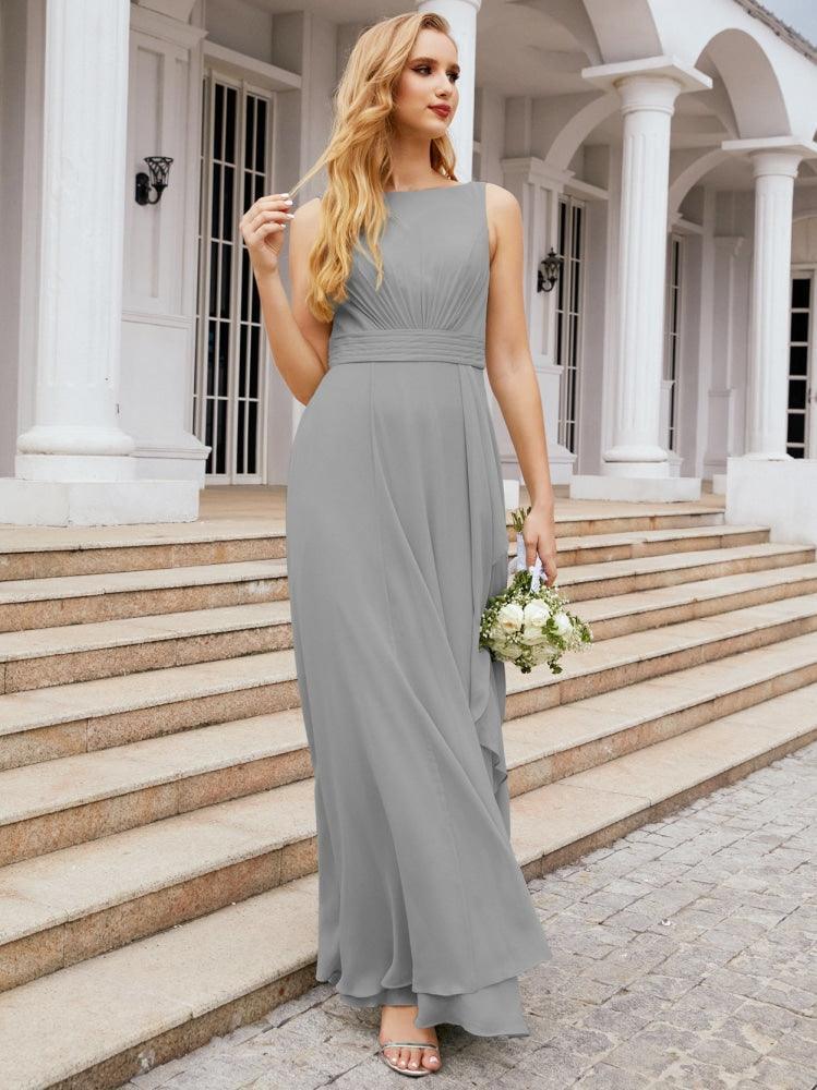 Numbersea Bridesmaid Dresses for Wedding Ruffles Long Formal Prom Gowns 28039-numbersea