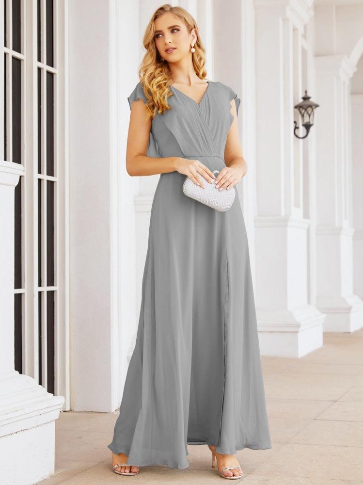 Numbersea Bridesmaid Dresses Cape Formal Prom Dress Open Back Gowns for Mother of The Bride 28058-numbersea