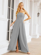 Numbersea Women's One Shoulder Formal Prom Gowns for Mother of The Bride Side Slit Bridesmaid Dresses 28052-numbersea
