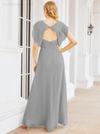 Numbersea Bridesmaid Dresses Cape Formal Prom Dress Open Back Gowns for Mother of The Bride 28058-numbersea