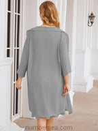 Numbersea Chiffon Mother Of The Bride Dresses Prom Dress For Wedding Guest Casual Pleated 28065