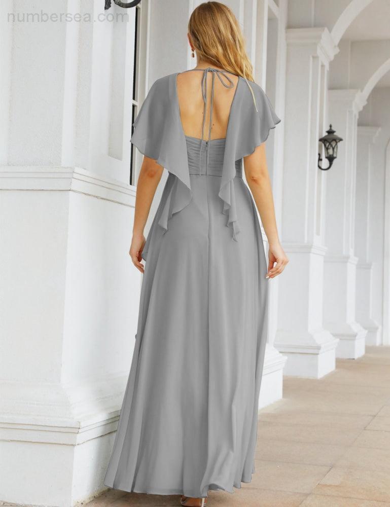 Numbersea Bridesmaid Dresses Backless Formal Prom Gowns for Evening Party Mother of The Bride Dress 28040-numbersea