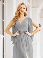 Numbersea Bridesmaid Dresses with Split for Wedding Party Flutter Sleeves 28045-numbersea