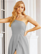 Numbersea Women's One Shoulder Formal Prom Gowns for Mother of The Bride Side Slit Bridesmaid Dresses 28052-numbersea