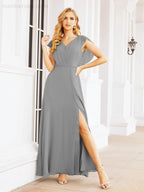 Numbersea Bridesmaid Dresses Cape Formal Prom Dress Open Back Gowns for Mother of The Bride 28058-numbersea