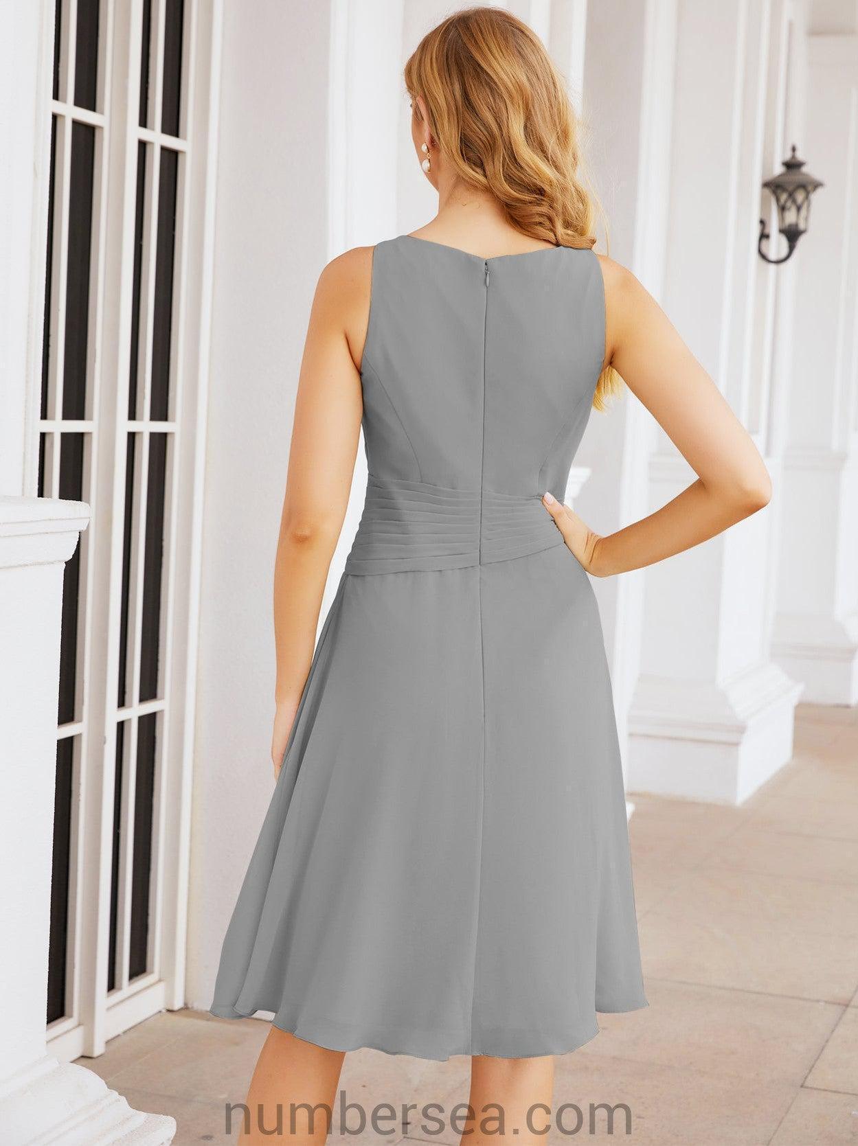 Numbersea Chiffon Mother Of The Bride Dresses Prom Dress For Wedding Guest Casual Pleated 28065