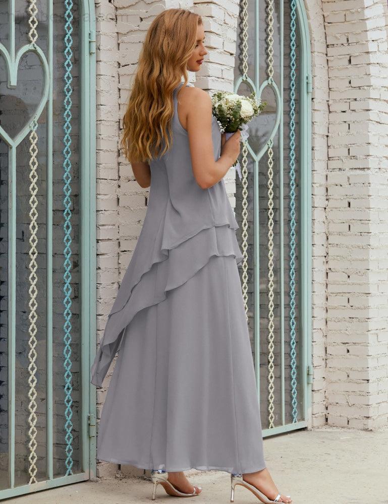 Chiffon Long Plus Size Mother Of Bride Dresses Formal Bridesmaid Prom Gown 28019