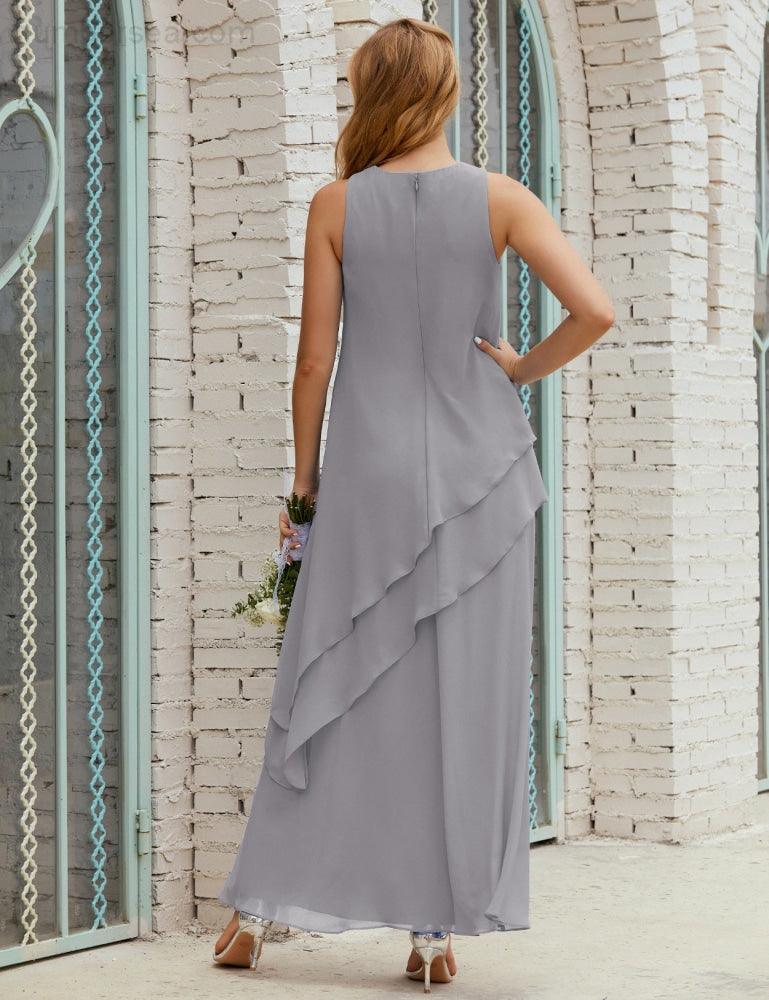 Chiffon Long Plus Size Mother Of Bride Dresses Formal Bridesmaid Prom Gown 28019