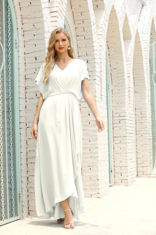 Numbersea Mother Of The Bride Dresses Plus Size V-Neck Floor Length Formal Prom Dress For Wedding