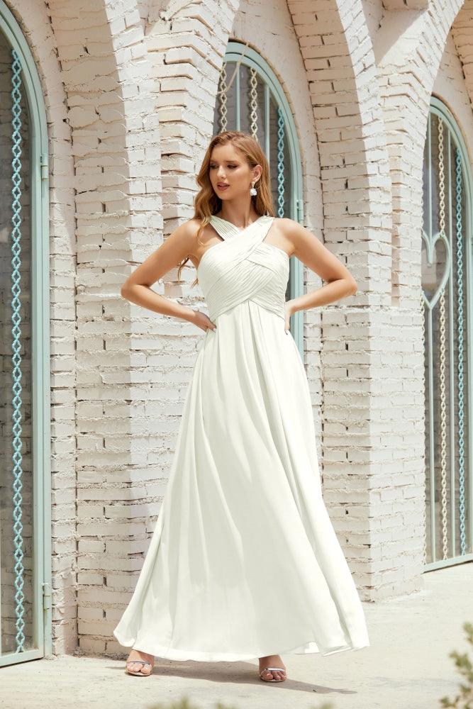 Halter Bridesmaid Dresses Formal Cocktail Prom Gown 28015-numbersea