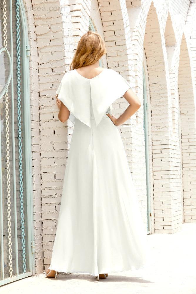 Numbersea Mother Of The Bride Dresses Plus Size V-Neck Floor Length Formal Prom Dress For Wedding