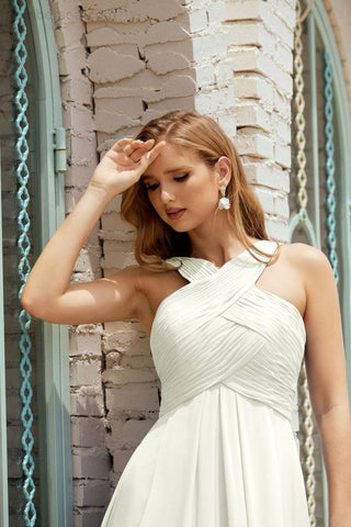 Halter Bridesmaid Dresses Formal Cocktail Prom Gown 28015-numbersea
