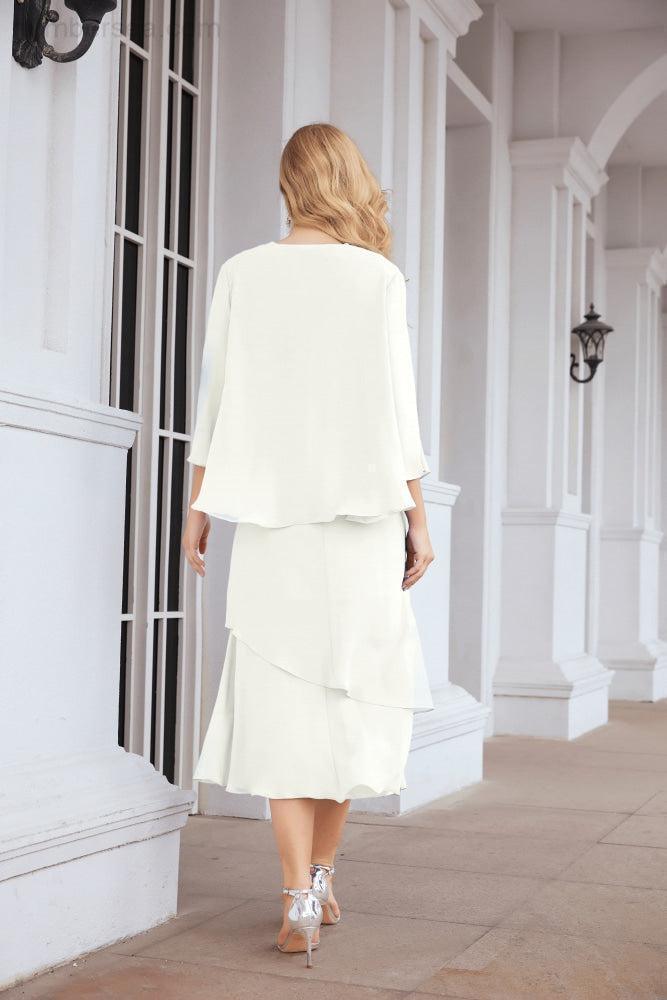 Two-Piece A-Line Mother Of The Bride Dress Formal Party Gown 28072