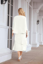 Two-Piece A-Line Mother Of The Bride Dress Formal Party Gown 28072