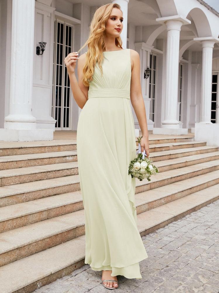 Numbersea Bridesmaid Dresses for Wedding Ruffles Long Formal Prom Gowns 28039-numbersea