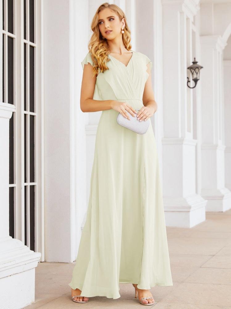 Numbersea Bridesmaid Dresses Cape Formal Prom Dress Open Back Gowns for Mother of The Bride 28058-numbersea