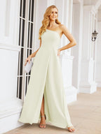 Numbersea Women's One Shoulder Formal Prom Gowns for Mother of The Bride Side Slit Bridesmaid Dresses 28052-numbersea