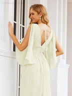 Numbersea Bridesmaid Dresses with Split for Wedding Party Flutter Sleeves 28045-numbersea