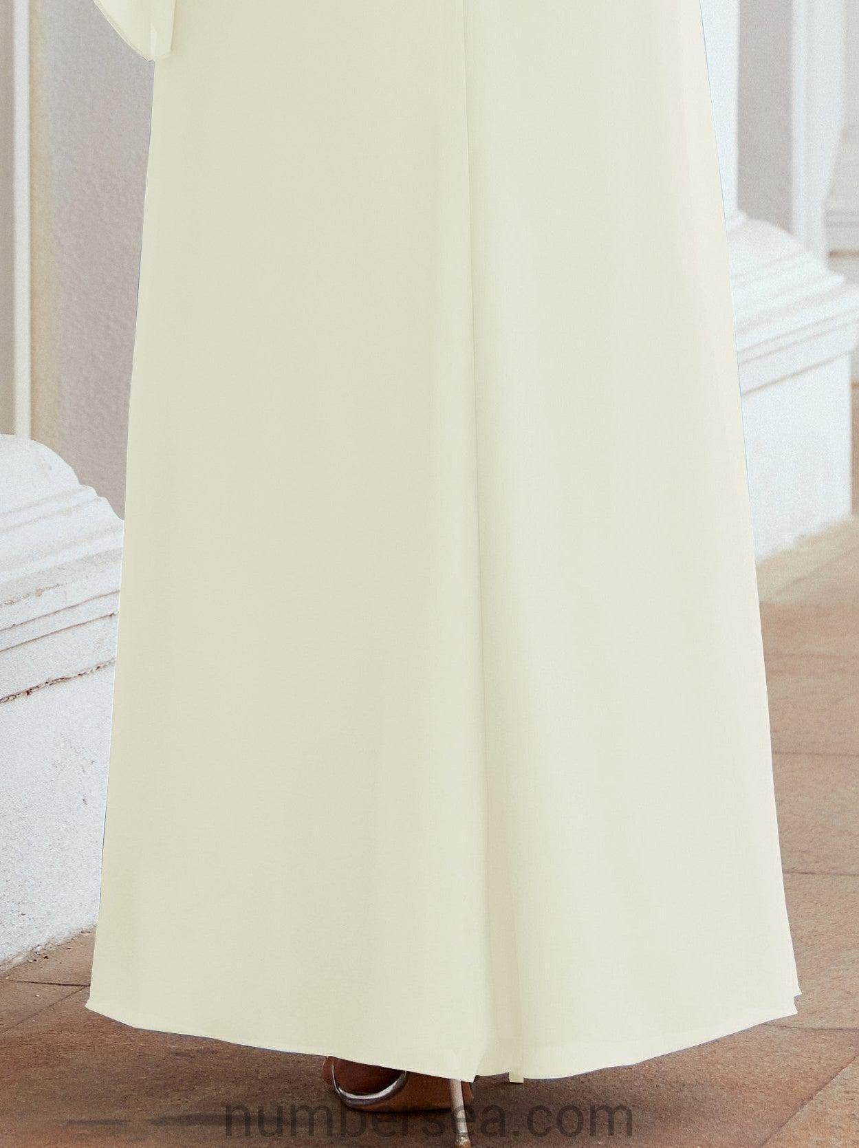 Numbersea Formal Party Gown Dress Long Chiffon Mother Of The Bride Dresses With Ruffle Cape 28026