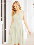 Numbersea Homecoming Dresses Knee Length Skirt V Back 28062
