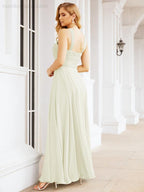 Numbersea Crisscross Halter Bridesmaid Dresses for Party Wedding Evening Prom Maxi Ball Gowns 28053-numbersea