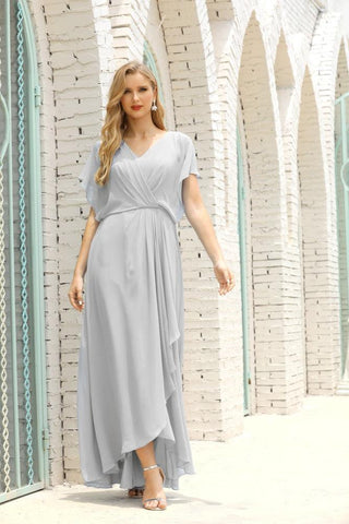 Numbersea Mother Of The Bride Dresses Plus Size V-Neck Floor Length Formal Prom Dress For Wedding