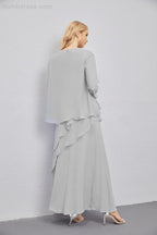 Mother of Bride Dresses with Open Front Lightweight Cardigan Formal Prom Gown 28081-numbersea