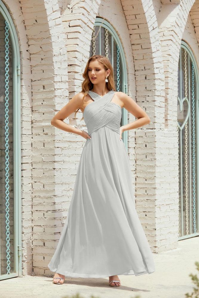 Halter Bridesmaid Dresses Formal Cocktail Prom Gown 28015-numbersea