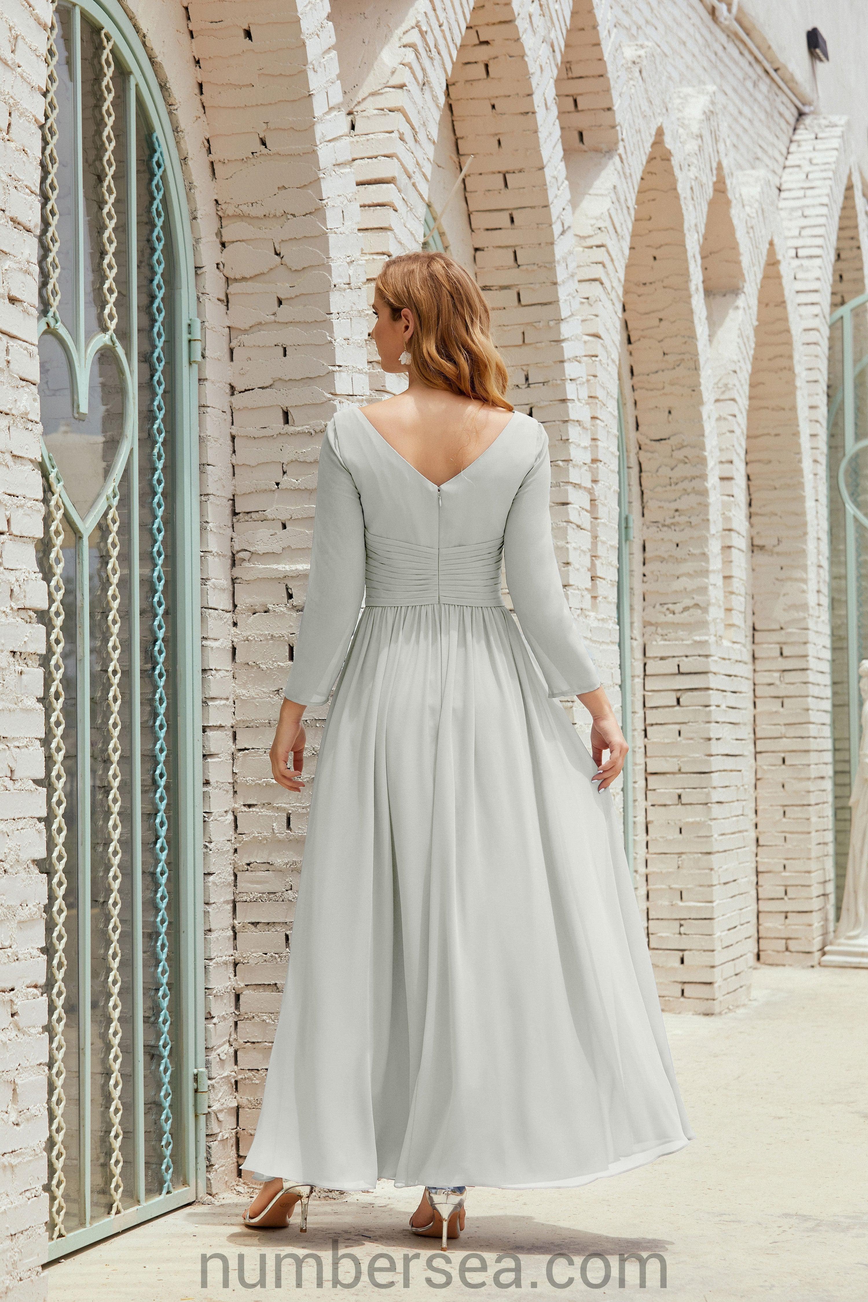 Numbersea Bridesmaid Dress Chiffon Formal Party Dress Evening Dress 28016-numbersea