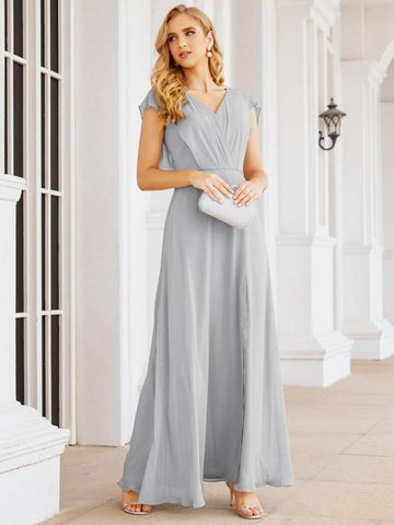Numbersea Bridesmaid Dresses Cape Formal Prom Dress Open Back Gowns for Mother of The Bride 28058-numbersea