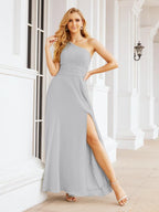 Numbersea One Shoulder Bridesmaid Dresses Long Formal Prom Gowns 28048-numbersea