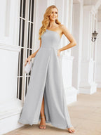 Numbersea Women's One Shoulder Formal Prom Gowns for Mother of The Bride Side Slit Bridesmaid Dresses 28052-numbersea