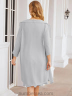 Numbersea Chiffon Mother Of The Bride Dresses Prom Dress For Wedding Guest Casual Pleated 28065