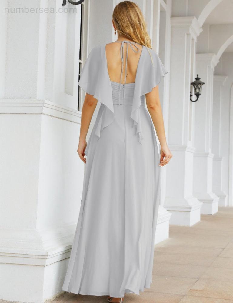 Numbersea Bridesmaid Dresses Backless Formal Prom Gowns for Evening Party Mother of The Bride Dress 28040-numbersea