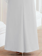 Numbersea Formal Party Gown Dress Long Chiffon Mother Of The Bride Dresses With Ruffle Cape 28026
