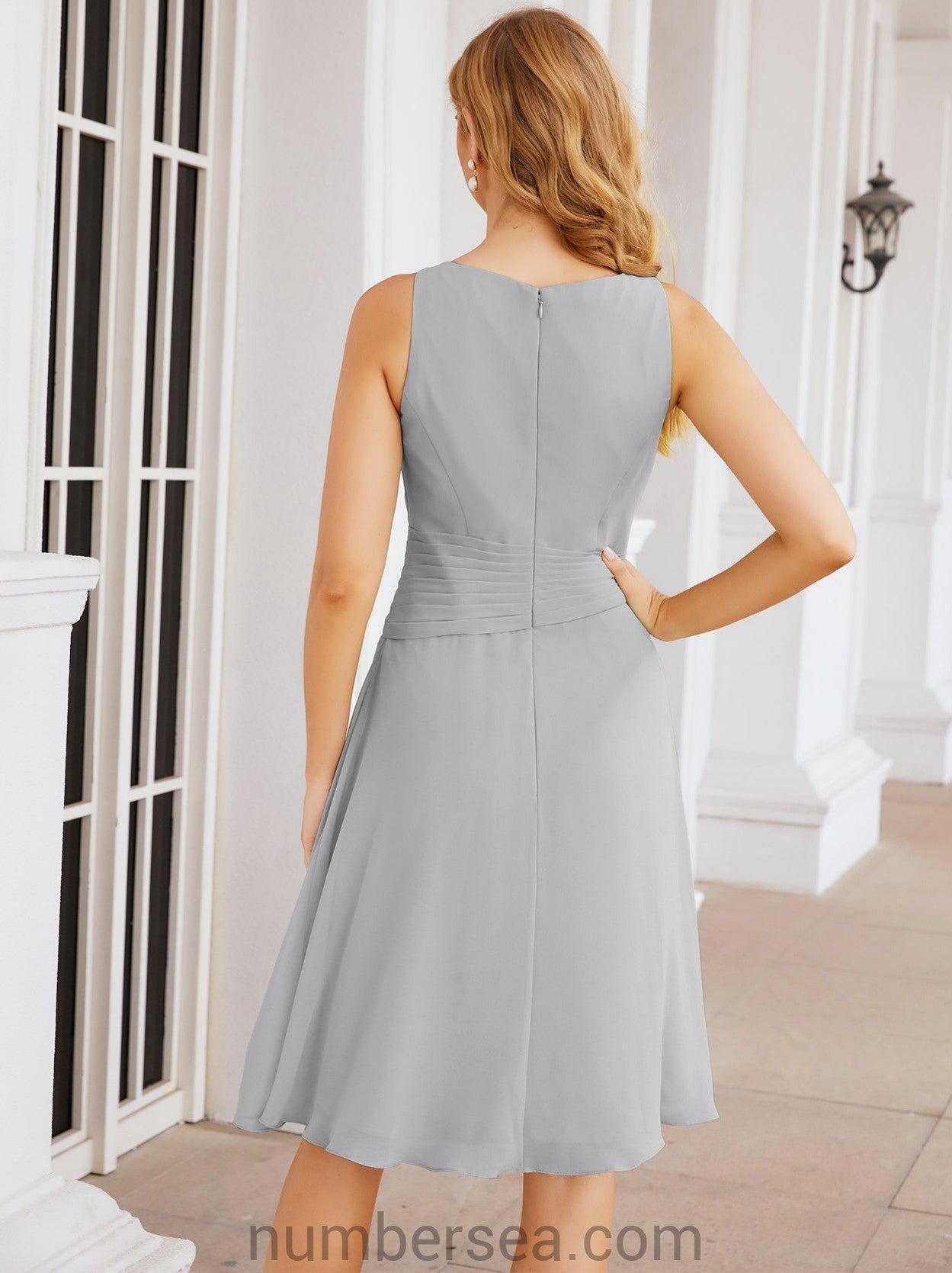Numbersea Chiffon Mother Of The Bride Dresses Prom Dress For Wedding Guest Casual Pleated 28065