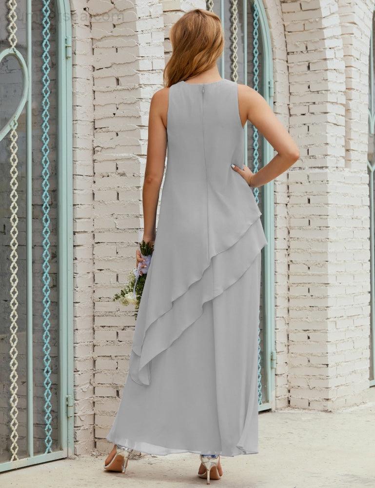 Chiffon Long Plus Size Mother Of Bride Dresses Formal Bridesmaid Prom Gown 28019