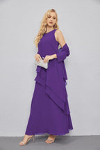 Mother of Bride Dresses with Open Front Lightweight Cardigan Formal Prom Gown 28081-numbersea