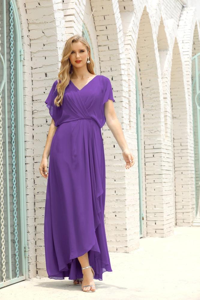 Numbersea Mother Of The Bride Dresses Plus Size V-Neck Floor Length Formal Prom Dress For Wedding