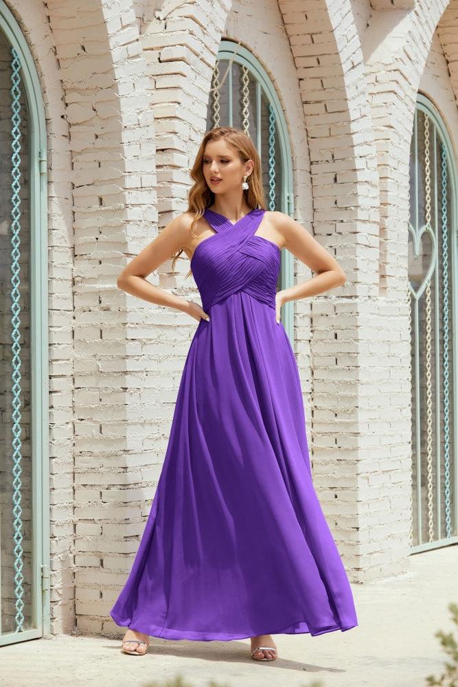 Halter Bridesmaid Dresses Formal Cocktail Prom Gown 28015-numbersea
