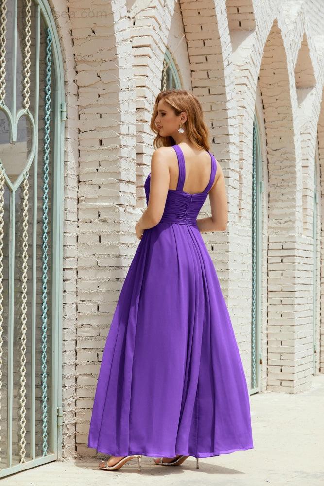 Halter Bridesmaid Dresses Formal Cocktail Prom Gown 28015-numbersea
