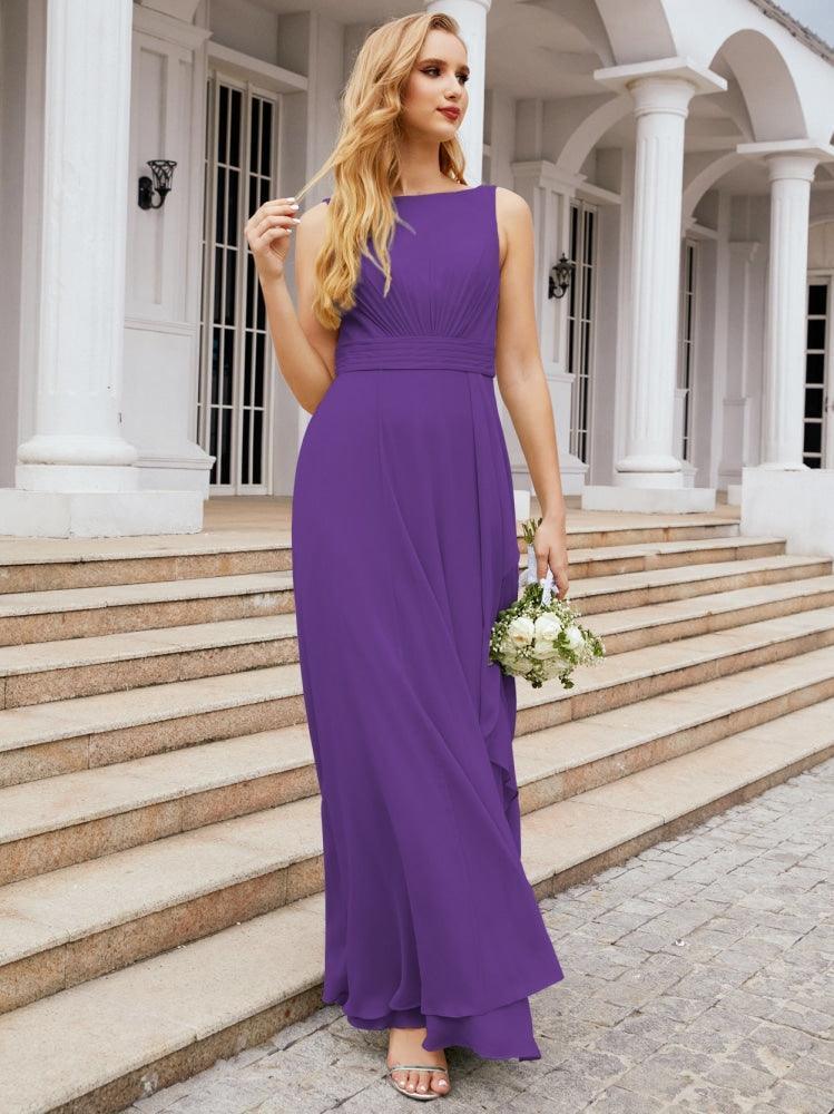 Numbersea Bridesmaid Dresses for Wedding Ruffles Long Formal Prom Gowns 28039-numbersea