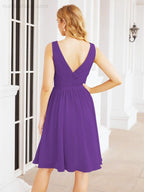 Numbersea Homecoming Dresses Knee Length Skirt V Back 28062